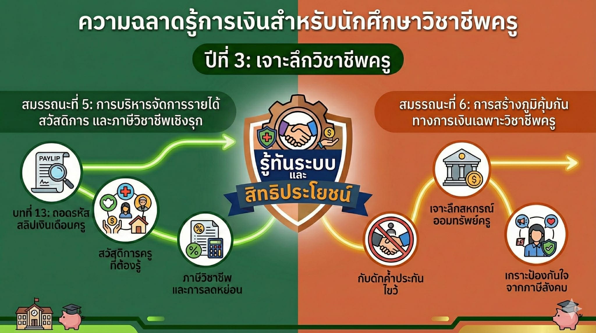 ความฉลาดรู้การเงินสำหรับนักศึกษาวิชาชีพครู ปีที่ 3: เจาะลึกวิชาชีพครู ED-FL-003